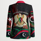 Libya Revolution Day Blazer Flying Eagle Libyan Coat Of Arms Map - Land Of Resilience And Pride