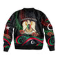 Libya Revolution Day Bomber Jacket Flying Eagle Libyan Coat Of Arms Map - Land Of Resilience And Pride