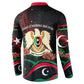 Libya Revolution Day Button Sweatshirt Flying Eagle Libyan Coat Of Arms Map - Land Of Resilience And Pride