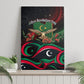 Libya Revolution Day Canvas Wall Art Flying Eagle Libyan Coat Of Arms Map - Land Of Resilience And Pride