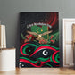 Libya Revolution Day Canvas Wall Art Flying Eagle Libyan Coat Of Arms Map - Land Of Resilience And Pride
