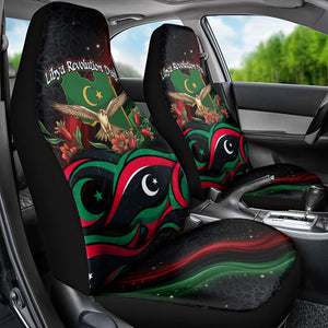 Libya Revolution Day Car Seat Cover Flying Eagle Libyan Coat Of Arms Map - Land Of Resilience And Pride