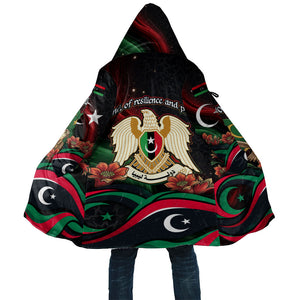 Libya Revolution Day Cloak Flying Eagle Libyan Coat Of Arms Map - Land Of Resilience And Pride