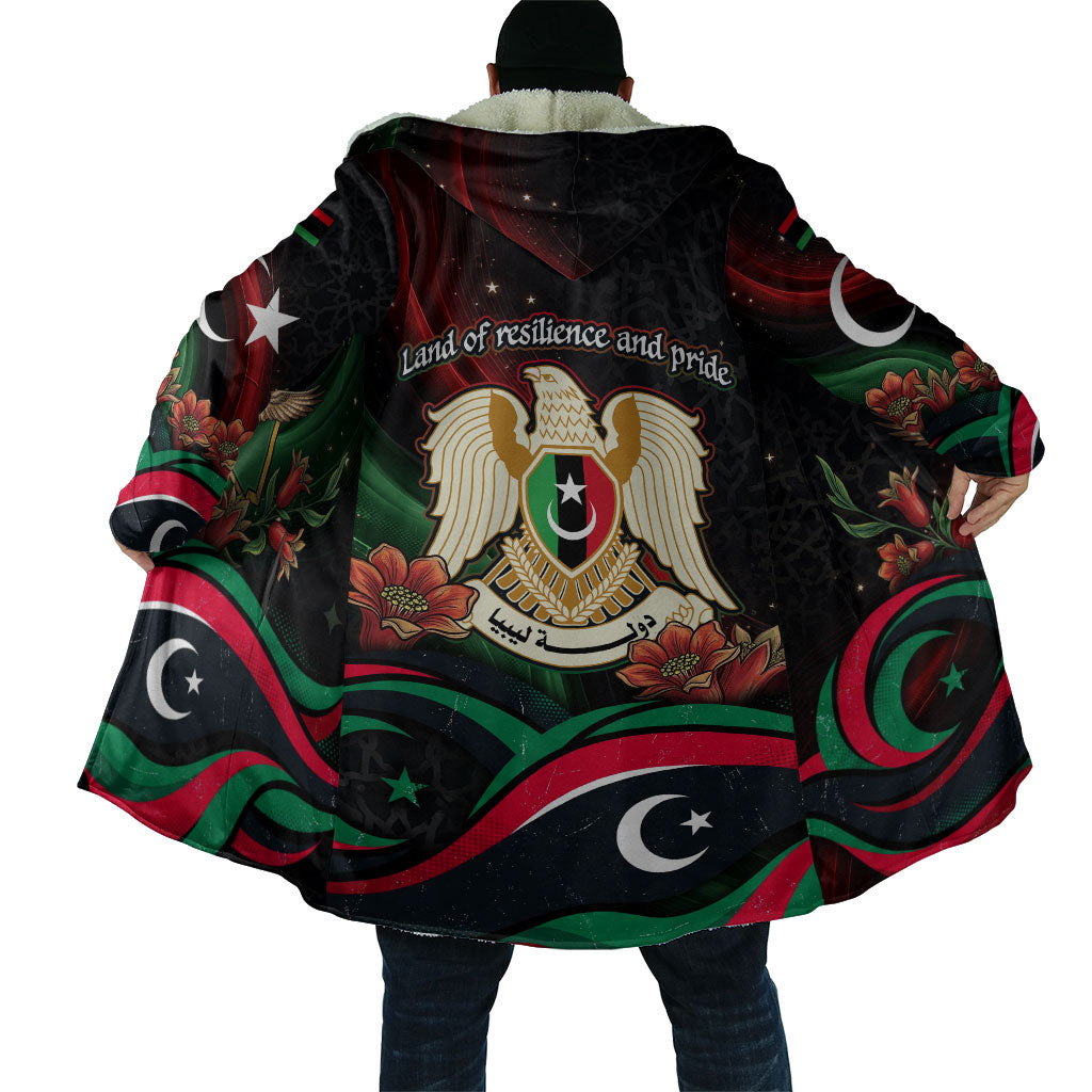 Libya Revolution Day Cloak Flying Eagle Libyan Coat Of Arms Map - Land Of Resilience And Pride
