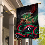 Libya Revolution Day Garden Flag Flying Eagle Libyan Coat Of Arms Map - Land Of Resilience And Pride