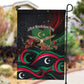 Libya Revolution Day Garden Flag Flying Eagle Libyan Coat Of Arms Map - Land Of Resilience And Pride