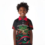 Libya Revolution Day Kid Polo Shirt Flying Eagle Libyan Coat Of Arms Map - Land Of Resilience And Pride