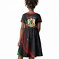 Libya Revolution Day Kid Short Sleeve Dress Flying Eagle Libyan Coat Of Arms Map - Land Of Resilience And Pride
