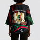Libya Revolution Day Kimono Sleeve Blouse Flying Eagle Libyan Coat Of Arms Map - Land Of Resilience And Pride