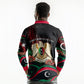 Libya Revolution Day Long Sleeve Polo Shirt Flying Eagle Libyan Coat Of Arms Map - Land Of Resilience And Pride