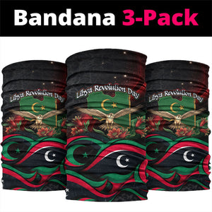 Libya Revolution Day Neck Gaiter Flying Eagle Libyan Coat Of Arms Map - Land Of Resilience And Pride