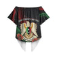 Libya Revolution Day Off Shoulder Wrap Waist Top Flying Eagle Libyan Coat Of Arms Map - Land Of Resilience And Pride