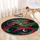 Libya Revolution Day Round Carpet Flying Eagle Libyan Coat Of Arms Map - Land Of Resilience And Pride