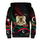 Libya Revolution Day Sherpa Hoodie Flying Eagle Libyan Coat Of Arms Map - Land Of Resilience And Pride