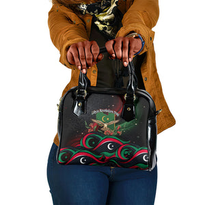 Libya Revolution Day Shoulder Handbag Flying Eagle Libyan Coat Of Arms Map - Land Of Resilience And Pride