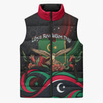 Libya Revolution Day Sleeveless Puffer Jacket Flying Eagle Libyan Coat Of Arms Map - Land Of Resilience And Pride