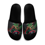 Libya Revolution Day Slide Sandals Flying Eagle Libyan Coat Of Arms Map - Land Of Resilience And Pride