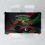 Libya Revolution Day Tablecloth Flying Eagle Libyan Coat Of Arms Map - Land Of Resilience And Pride