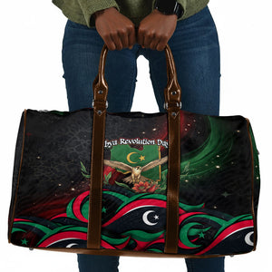 Libya Revolution Day Travel Bag Flying Eagle Libyan Coat Of Arms Map - Land Of Resilience And Pride