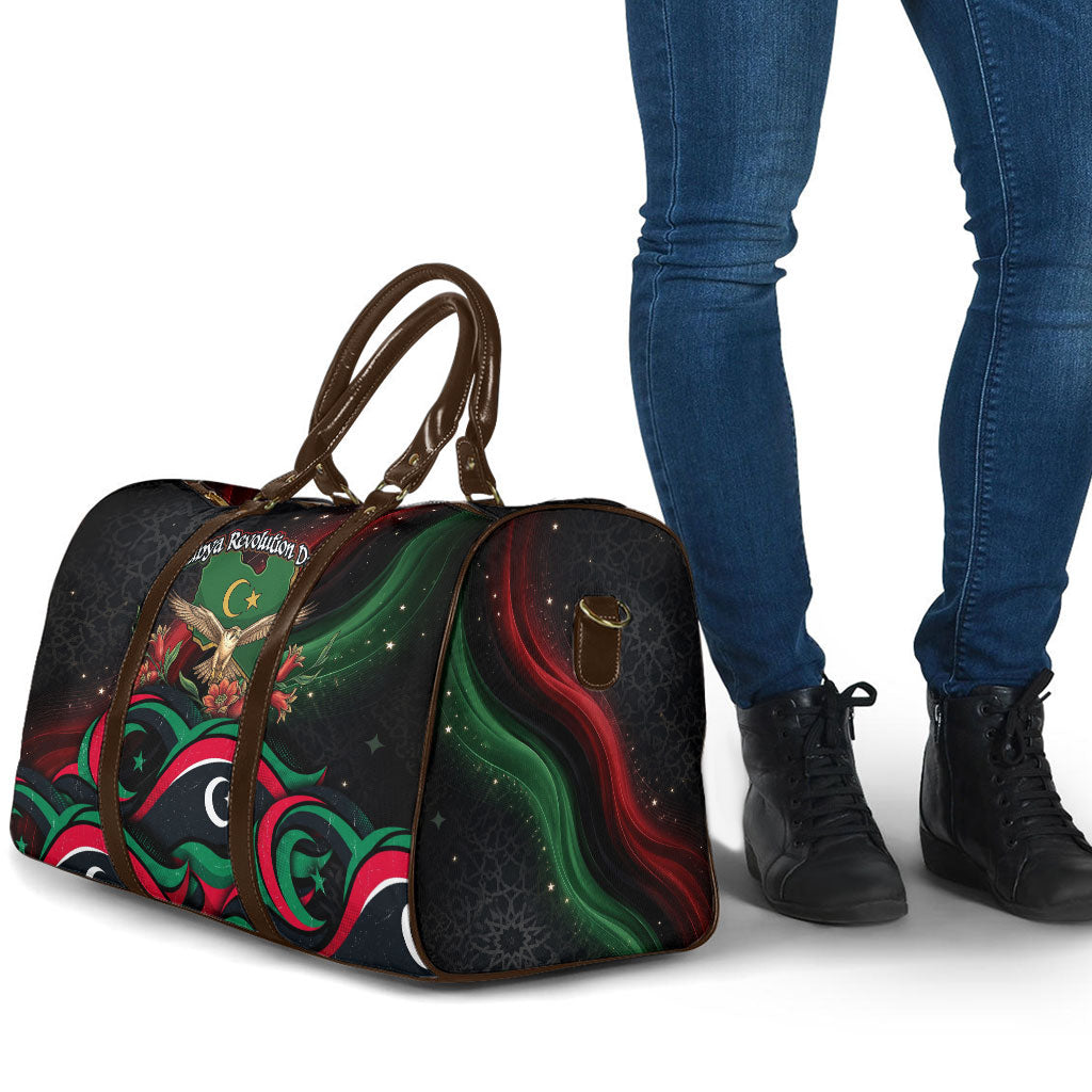 Libya Revolution Day Travel Bag Flying Eagle Libyan Coat Of Arms Map - Land Of Resilience And Pride