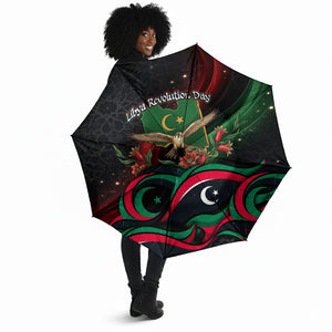 Libya Revolution Day Umbrella Flying Eagle Libyan Coat Of Arms Map - Land Of Resilience And Pride