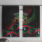 Libya Revolution Day Window Curtain Flying Eagle Libyan Coat Of Arms Map - Land Of Resilience And Pride