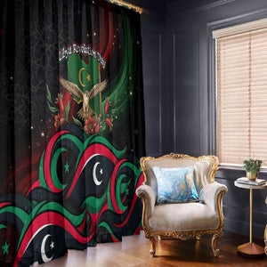 Libya Revolution Day Window Curtain Flying Eagle Libyan Coat Of Arms Map - Land Of Resilience And Pride