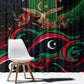 Libya Revolution Day Window Curtain Flying Eagle Libyan Coat Of Arms Map - Land Of Resilience And Pride