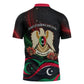 Libya Revolution Day Zipper Polo Shirt Flying Eagle Libyan Coat Of Arms Map - Land Of Resilience And Pride