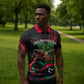 Libya Revolution Day Zipper Polo Shirt Flying Eagle Libyan Coat Of Arms Map - Land Of Resilience And Pride