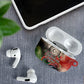 Libya Revolution Day AirPods Case Libyan National Pride Watercolor Flag Waves Floral