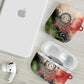 Libya Revolution Day AirPods Case Libyan National Pride Watercolor Flag Waves Floral