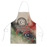 Libya Revolution Day Apron Libyan National Pride Watercolor Flag Waves Floral