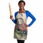 Libya Revolution Day Apron Libyan National Pride Watercolor Flag Waves Floral