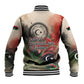 Libya Revolution Day Baseball Jacket Libyan National Pride Watercolor Flag Waves Floral