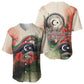 Libya Revolution Day Baseball Jersey Libyan National Pride Watercolor Flag Waves Floral