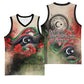 Libya Revolution Day Basketball Jersey Libyan National Pride Watercolor Flag Waves Floral
