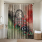 Libya Revolution Day Bathroom Set Libyan National Pride Watercolor Flag Waves Floral