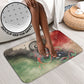 Libya Revolution Day Bathroom Set Libyan National Pride Watercolor Flag Waves Floral