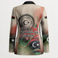 Libya Revolution Day Blazer Libyan National Pride Watercolor Flag Waves Floral