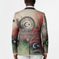 Libya Revolution Day Blazer Libyan National Pride Watercolor Flag Waves Floral