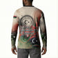 Libya Revolution Day Button Sweatshirt Libyan National Pride Watercolor Flag Waves Floral