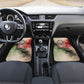 Libya Revolution Day Car Mats Libyan National Pride Watercolor Flag Waves Floral