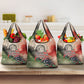 Libya Revolution Day Grocery Bag Libyan National Pride Watercolor Flag Waves Floral