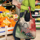 Libya Revolution Day Grocery Bag Libyan National Pride Watercolor Flag Waves Floral