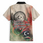 Libya Revolution Day Hawaiian Shirt Libyan National Pride Watercolor Flag Waves Floral