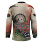Libya Revolution Day Hockey Jersey Libyan National Pride Watercolor Flag Waves Floral