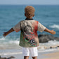 Libya Revolution Day Kid Hawaiian Shirt Libyan National Pride Watercolor Flag Waves Floral