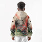 Libya Revolution Day Kid Hoodie Libyan National Pride Watercolor Flag Waves Floral