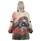 Libya Revolution Day Kid Wearable Blanket Hoodie Libyan National Pride Watercolor Flag Waves Floral